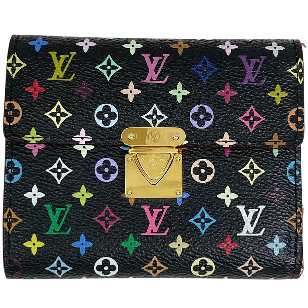 Louis Vuitton Portefeuille Koala Tri fold Wallet Monogram Multicolore Noir Black